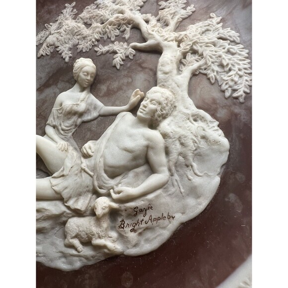 Vintage Incolay Studios "A Thing of Beauty" Sculpture Plate "The Romantic Poets" - Picture 4 of 8